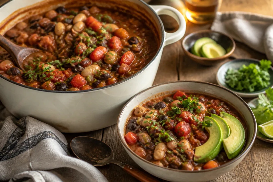 1 Pot Cannellini and Black Bean Chili Recipe