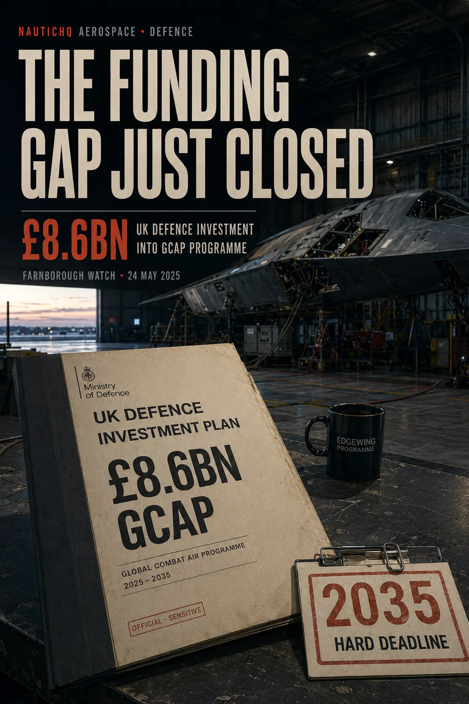 UK Commits £8.6 Billion to GCAP Fighter Programme