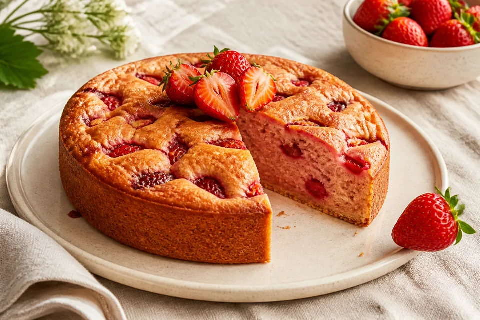 1 Bowl Strawberry Cake Recipe