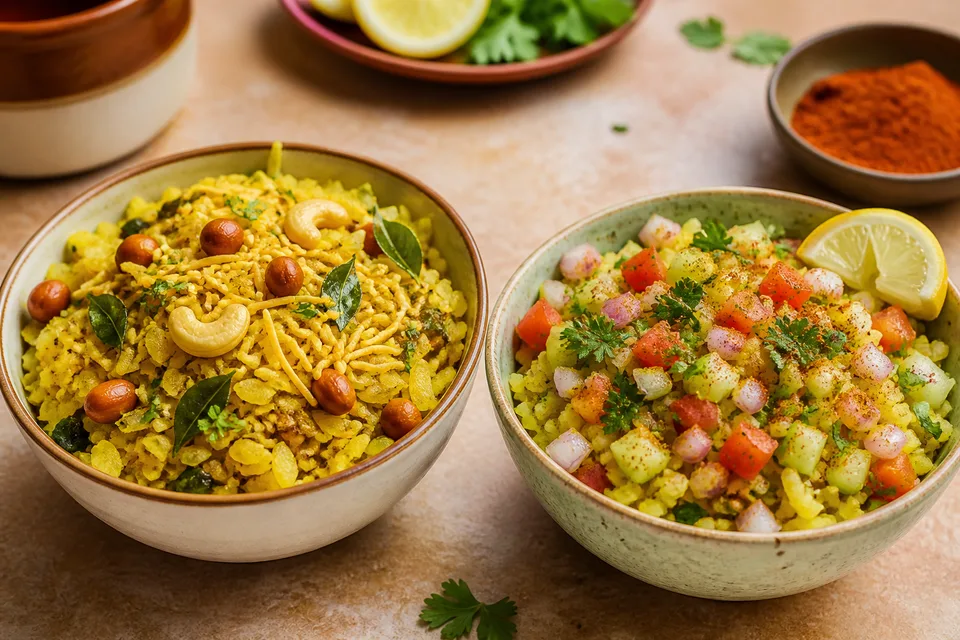 ಪೋಹಾ ಚಾಟ್ ರೆಸಿಪಿ 2 ವಿಧಾನ | poha chaat in kannada 2 ways