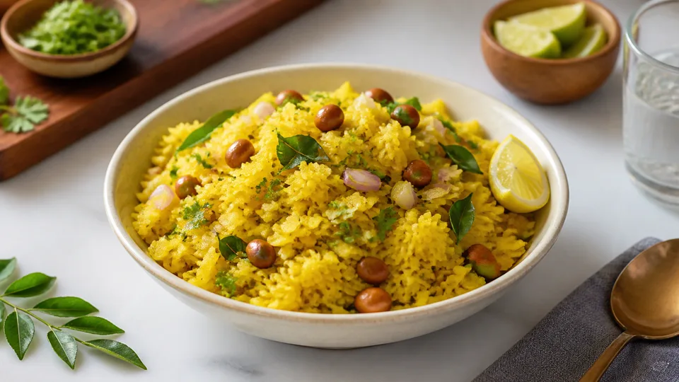 25-Minute Poha Recipe (Quick & Simple)!
