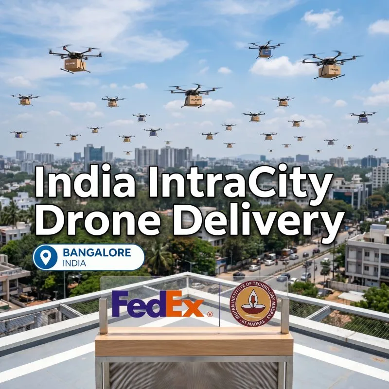 IIT Madras and FedEx successful Conducted India's first intra-city drone delivery trial in Bengaluru