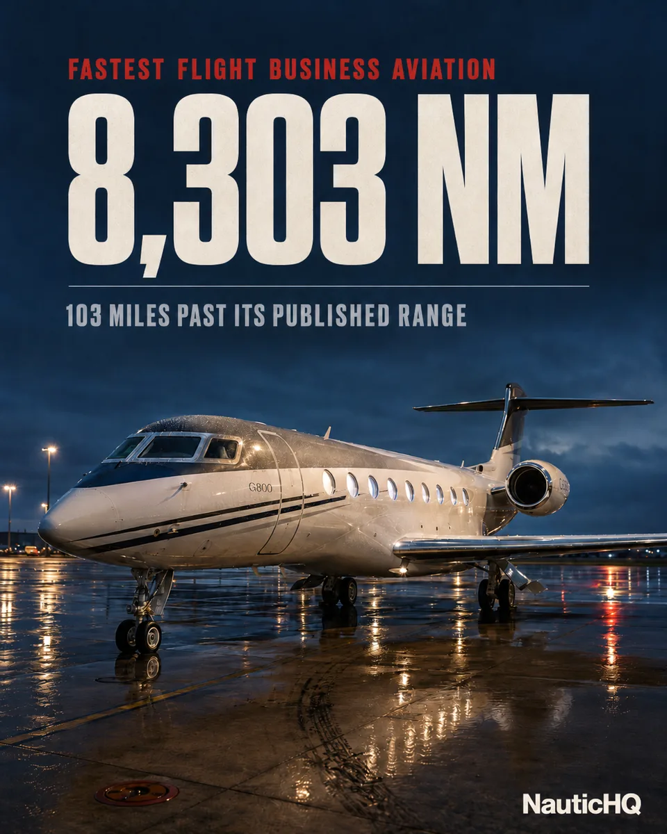 Gulfstream G800 Flies 8,303 nm,fastest business flight
