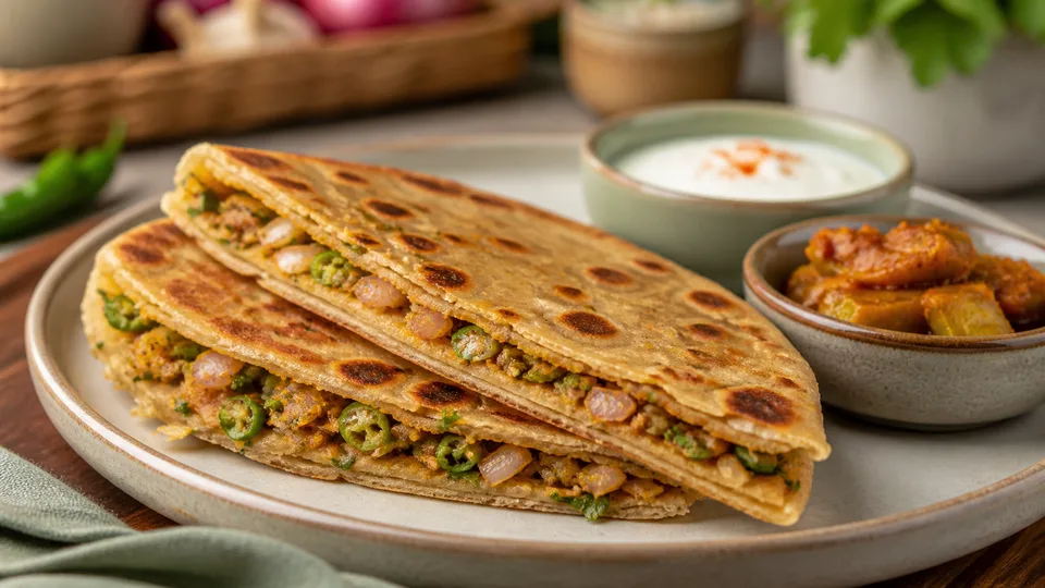 Achari Onion Paratha