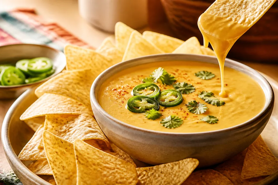 10 Minute Vegan Nacho Cheese Sauce - Vegan Queso