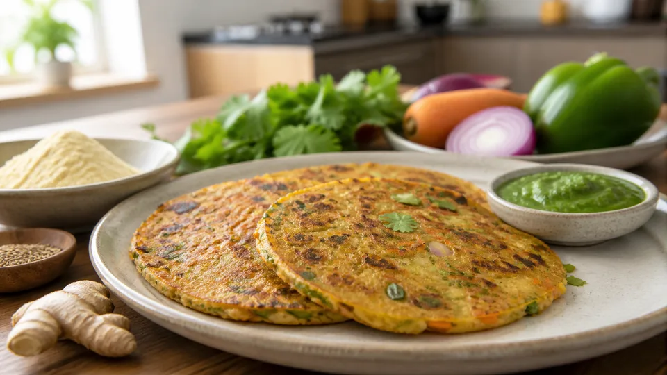 25-Minute Besan Chilla Recipe (Vegan)